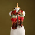 Multicolor - pure silk tie-dye shibori stole 133