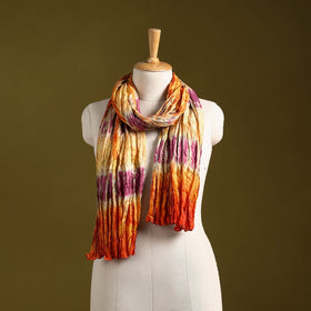 Multicolor - pure silk tie-dye shibori stole 134