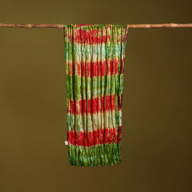 Multicolor - pure silk tie-dye shibori stole 136