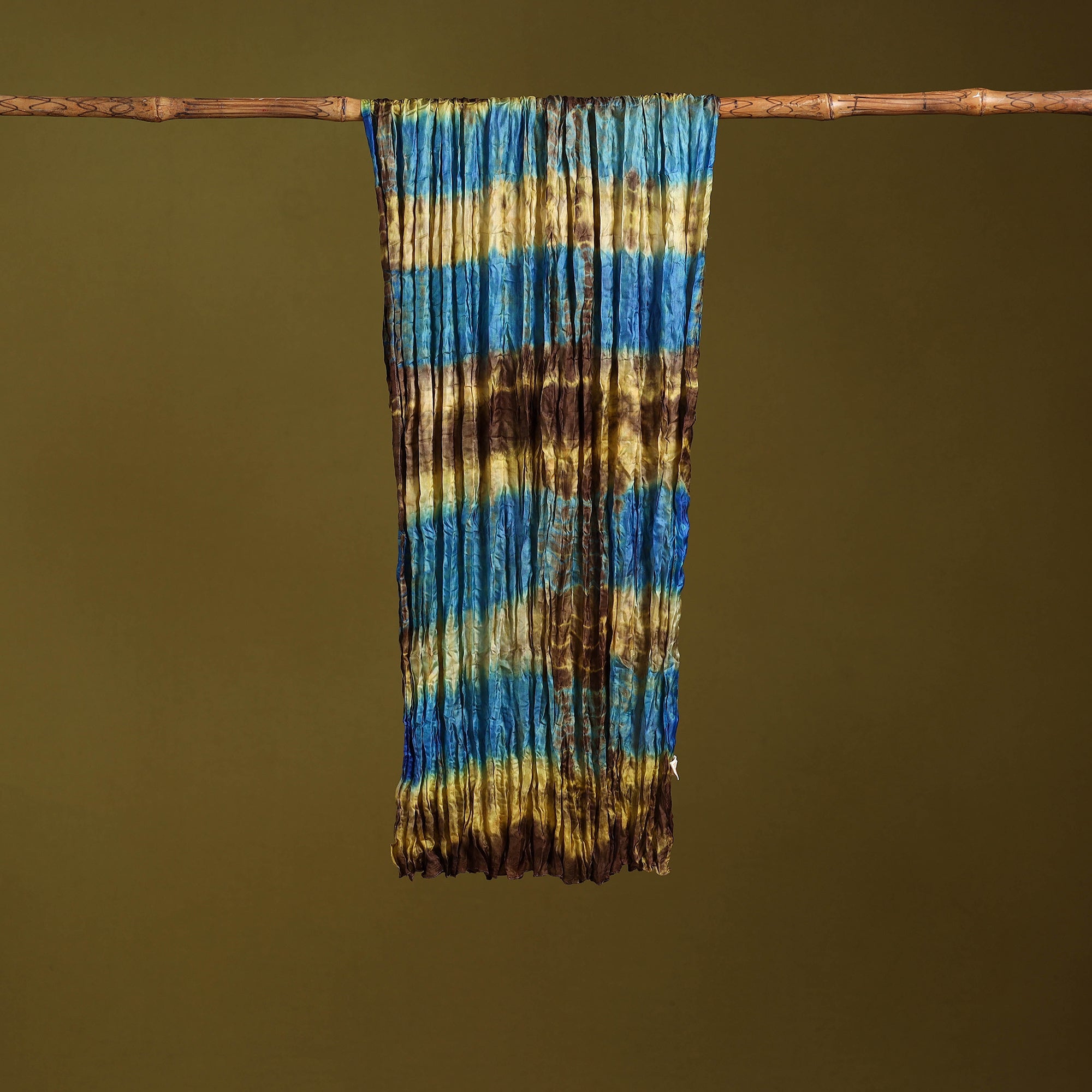Multicolor - pure silk tie-dye shibori stole 99