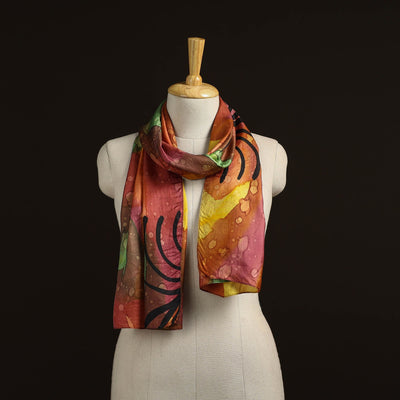 Pure silk tie-dye stole 51 - handcrafted