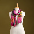 Multicolor - pure silk tie-dye stole 57 - handcrafted