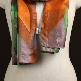 Pure silk tie-dye stole 60 - handcrafted