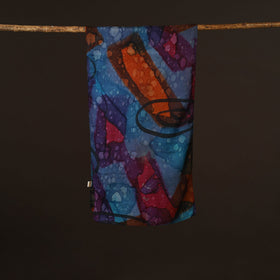 Pure silk tie-dye stole 68 - handcrafted