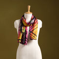 Multicolor - pure silk tie-dye stole 72 - handcrafted