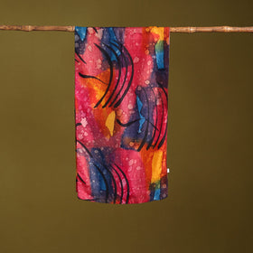 Multicolor - pure silk tie-dye stole 90 - handcrafted