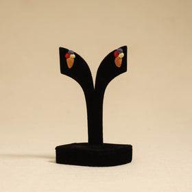 Quirklets handpainted clay stud earrings 51 - handcrafted