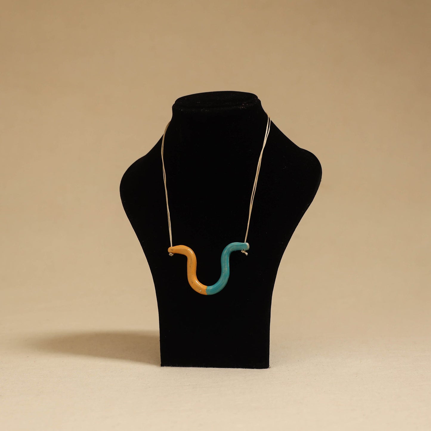 Quirklets handpainted clay pendant necklace 05 - handcrafted