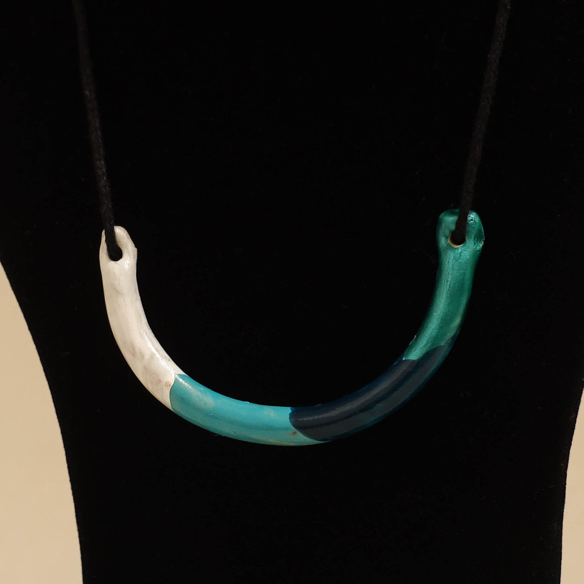 Quirklets handpainted clay pendant necklace 09 - handcrafted