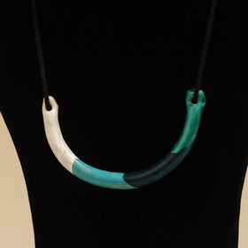 Quirklets handpainted clay pendant necklace 09 - handcrafted