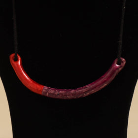 Quirklets handpainted clay pendant necklace 15 - handcrafted