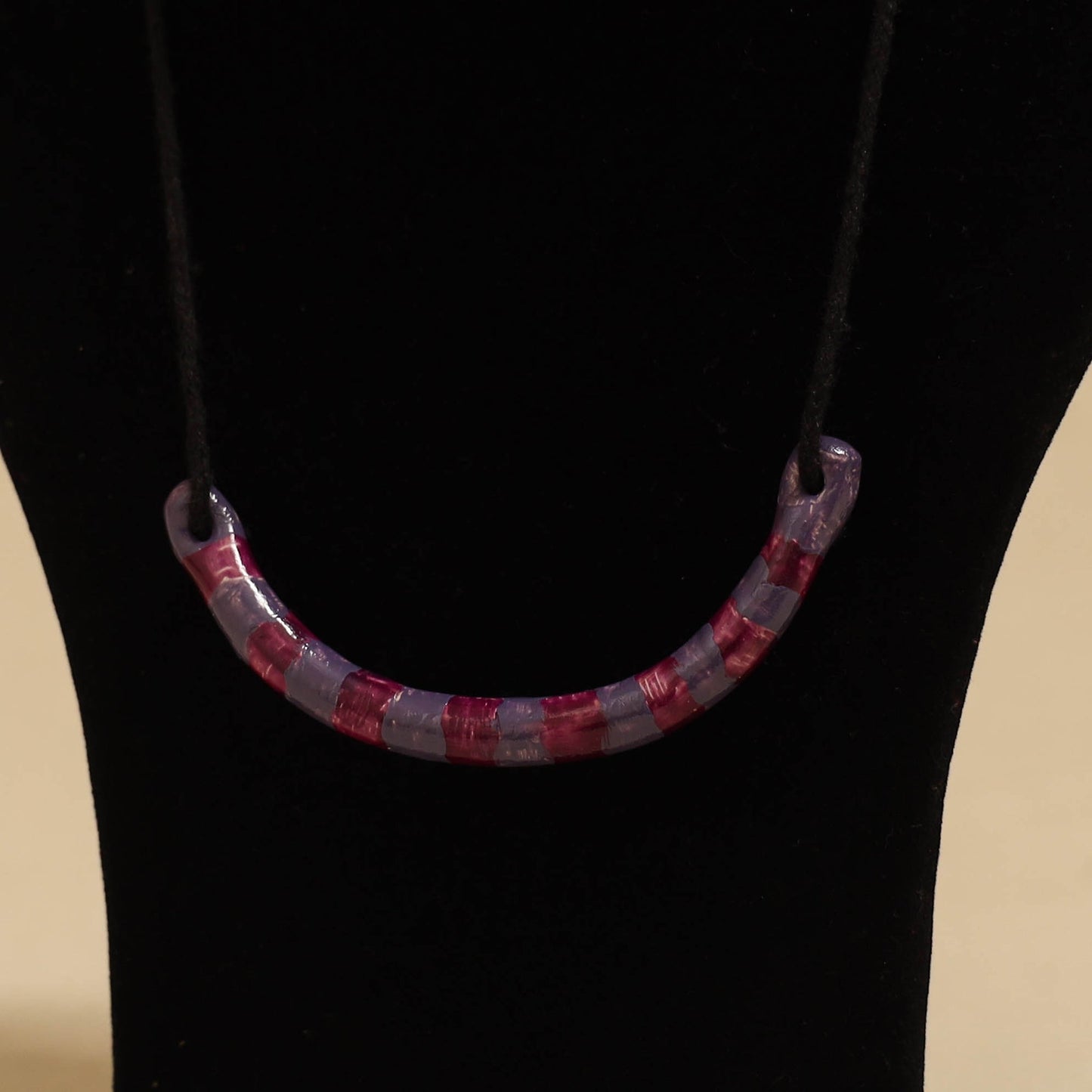 Quirklets handpainted clay pendant necklace 16 - handcrafted