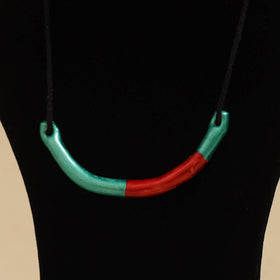 Quirklets handpainted clay pendant necklace 18 - handcrafted