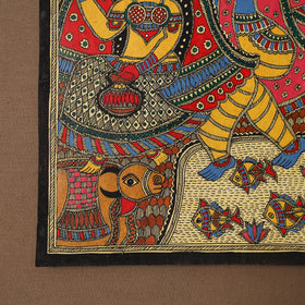 Handpainted madhubani painting by hira devi (14 x 11 in) 33