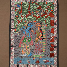 Handpainted madhubani painting by hira devi (22 x 15 in) 19