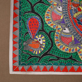 Handpainted madhubani painting by hira devi (22 x 30 in) 09