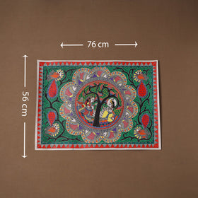 Handpainted madhubani painting by hira devi (22 x 30 in) 09