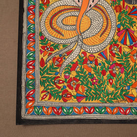 Handpainted madhubani painting by hira devi (22 x 30 in) 02