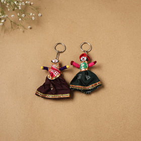 Multicolor - rajasthani puppet couple handmade keychain