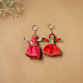 Multicolor - rajasthani puppet couple handmade keychain