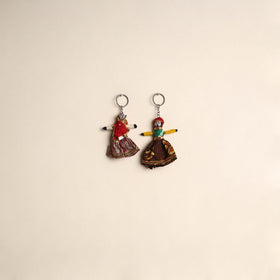 Multicolor - rajasthani puppet couple handmade keychain
