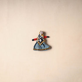 Multicolor - rajasthani puppet couple handmade magnet (set