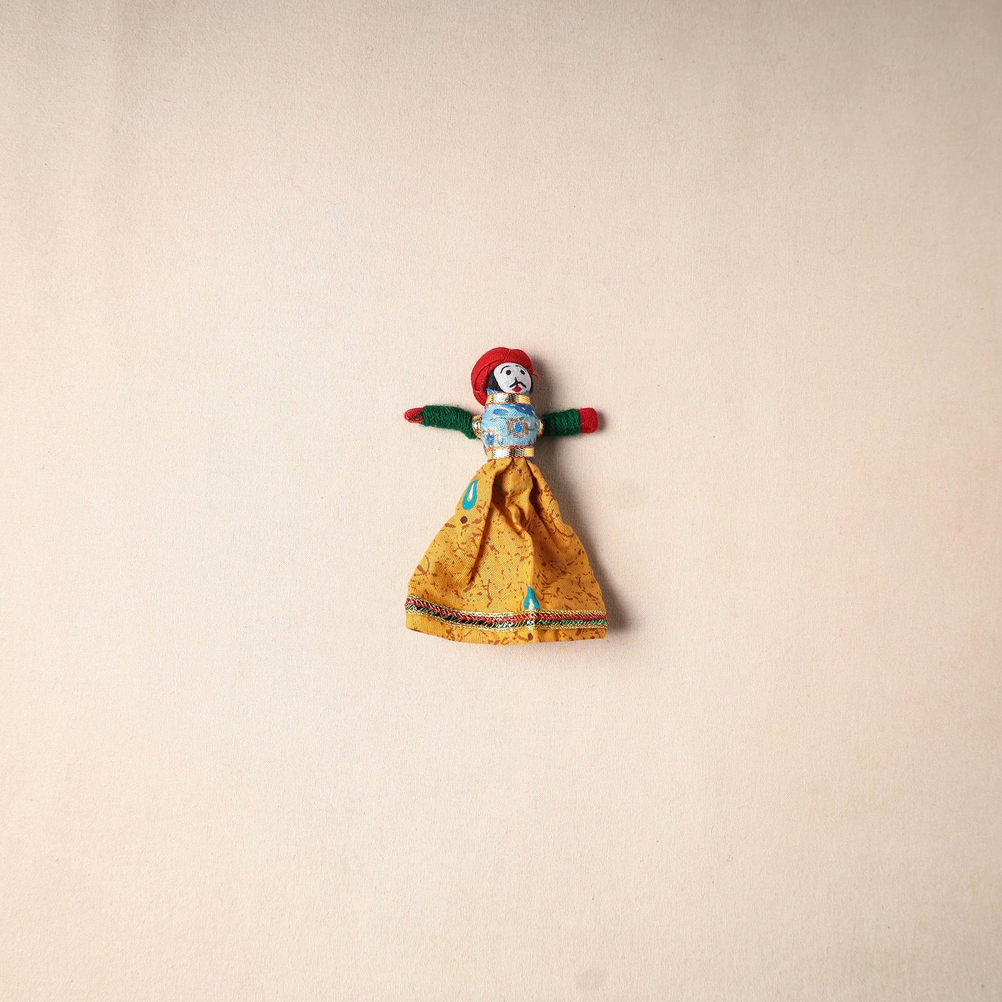 Multicolor - rajasthani puppet couple handmade magnet (set