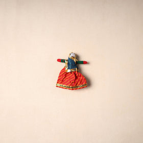 Multicolor - rajasthani puppet couple handmade magnet (set