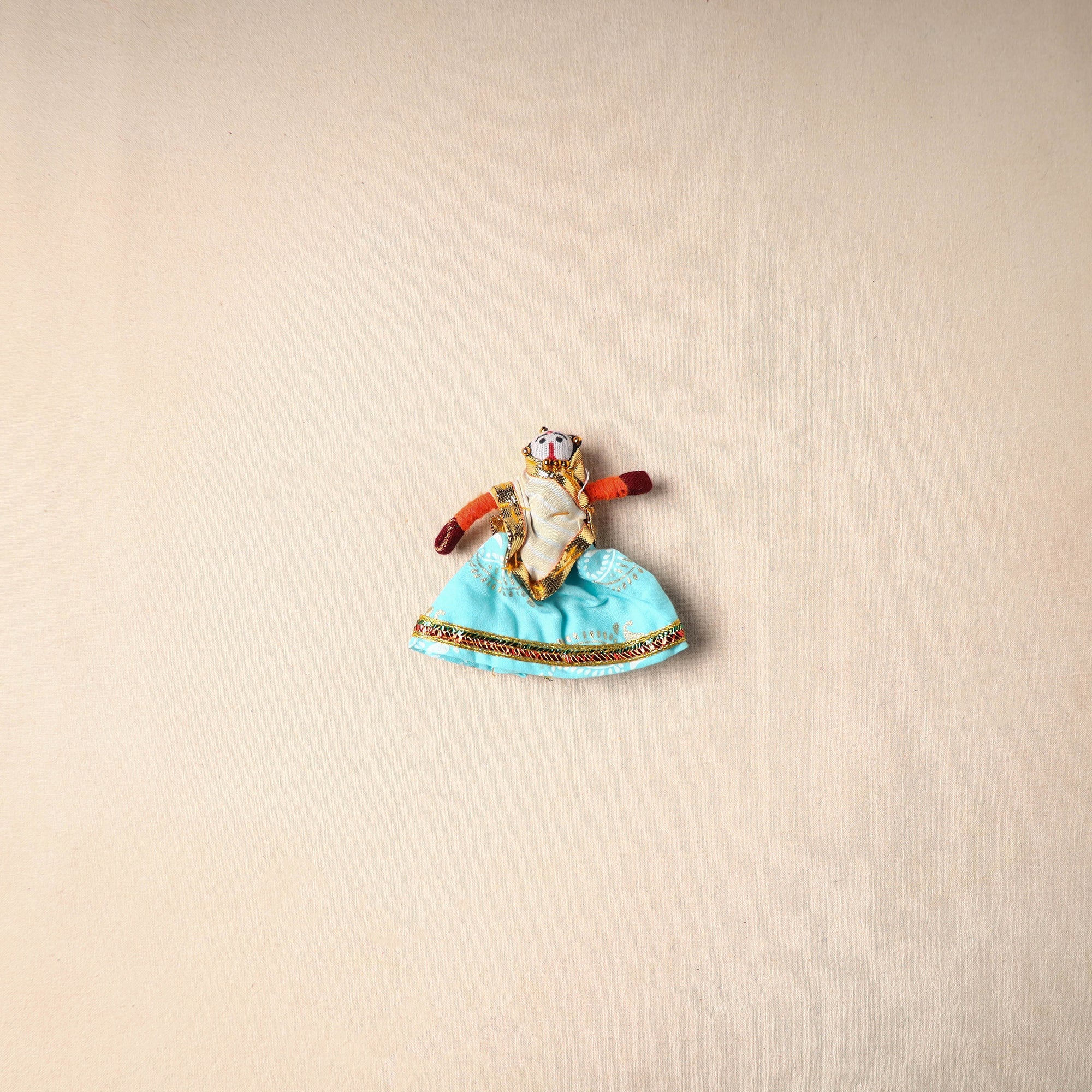 Multicolor - rajasthani puppet couple handmade magnet (set