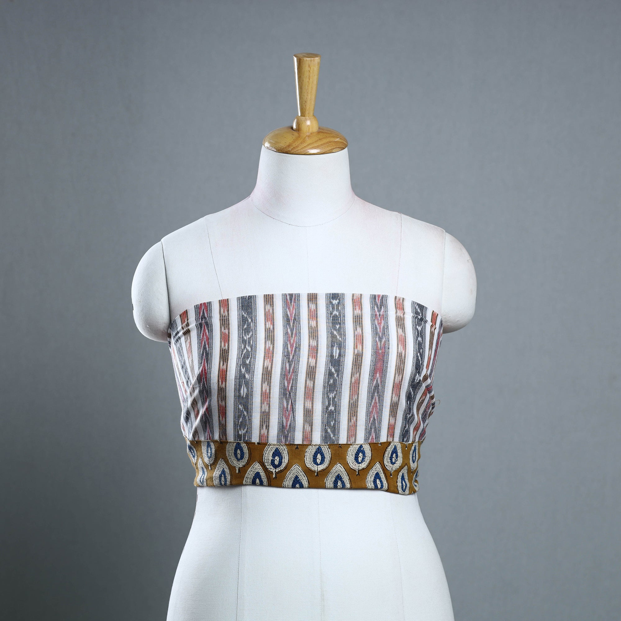 Multicolor - rangoli cotton sambalpuri ikat blouse material