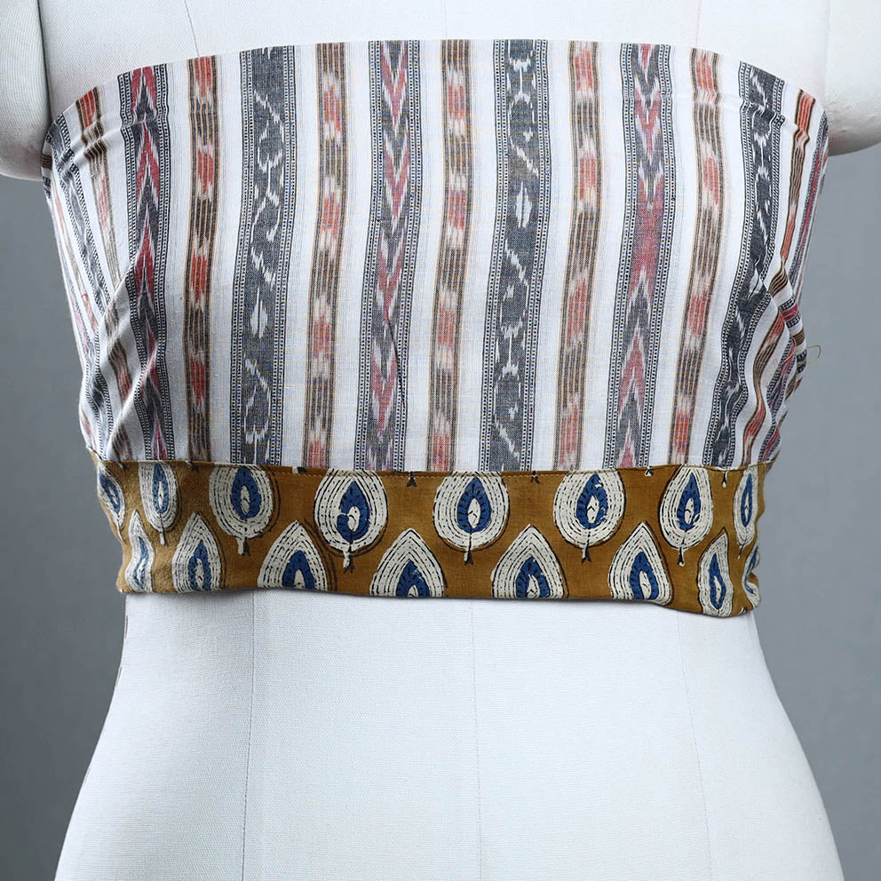 Multicolor - rangoli cotton sambalpuri ikat blouse material