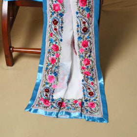 Multicolor - ranihati chapa work hand embroidery georgette