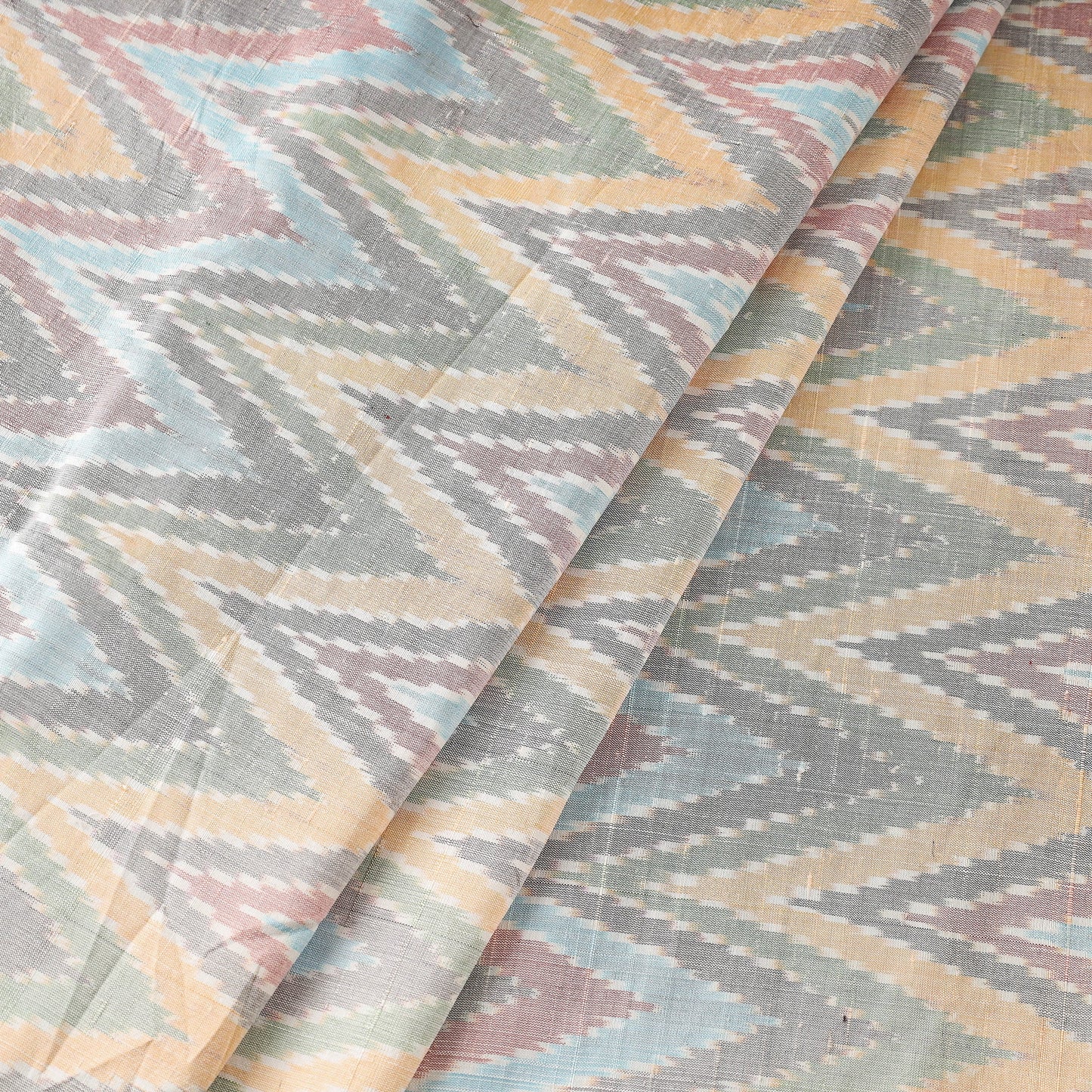  Raw Silk Handwoven Pochampally Double Ikat Fabric