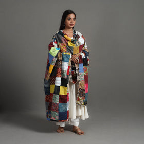 Multicolor - Reversible Block Print Cotton Patchwork Dupatta 13