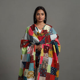 Multicolor - reversible cotton patchwork dupatta 16