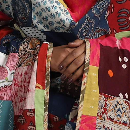 Multicolor - reversible cotton patchwork dupatta 16