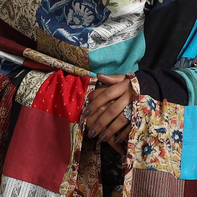 Multicolor - reversible cotton patchwork dupatta 02