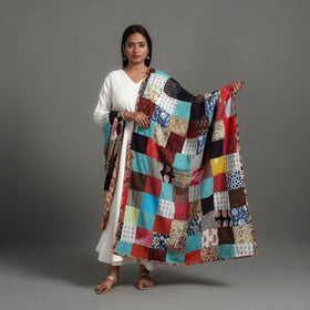 Multicolor - reversible cotton patchwork dupatta 02
