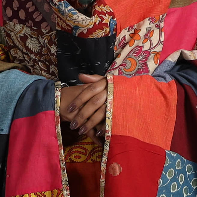 Multicolor - reversible cotton patchwork dupatta 04