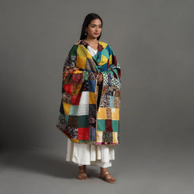 Multicolor - reversible cotton patchwork dupatta 09