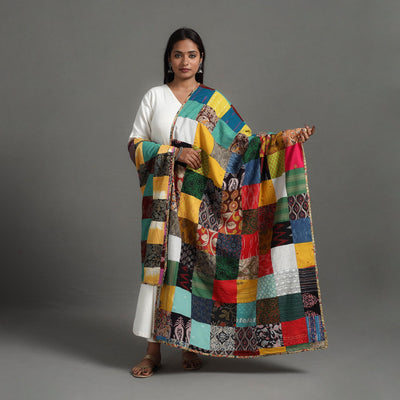 Multicolor - reversible cotton patchwork dupatta 09