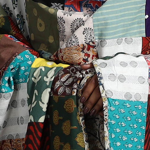 Multicolor - reversible cotton patchwork dupatta 10