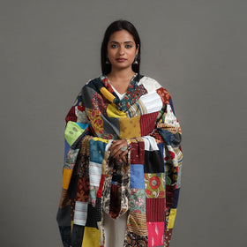 Multicolor - Reversible Block Print Cotton Patchwork Dupatta 13