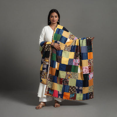 Multicolor - reversible cotton patchwork dupatta 15