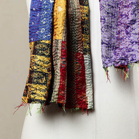 Multicolor - reversible patchwork silk bengal kantha stitch