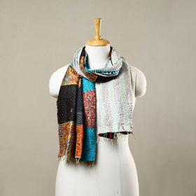 Multicolor - reversible patchwork silk bengal kantha stitch