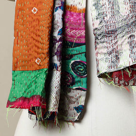 Multicolor - reversible patchwork silk bengal kantha stitch