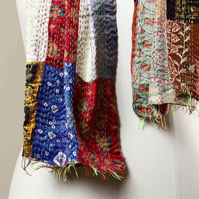  Reversible Silk Bengal Kantha Stole 