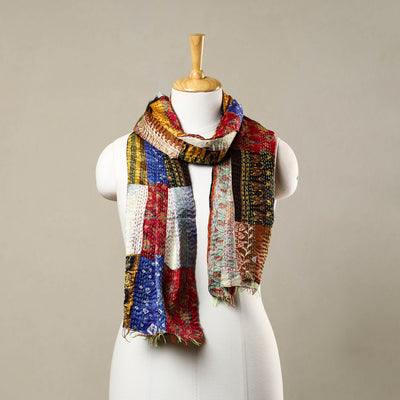  Reversible Silk Bengal Kantha Stole 