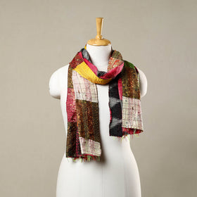 Multicolor - reversible patchwork silk bengal kantha stitch